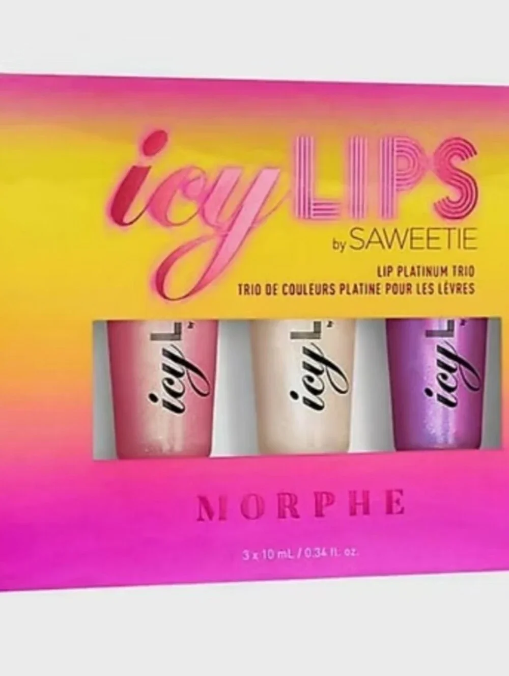 Morphe By Saweetie Icy Lips Platinum Trio